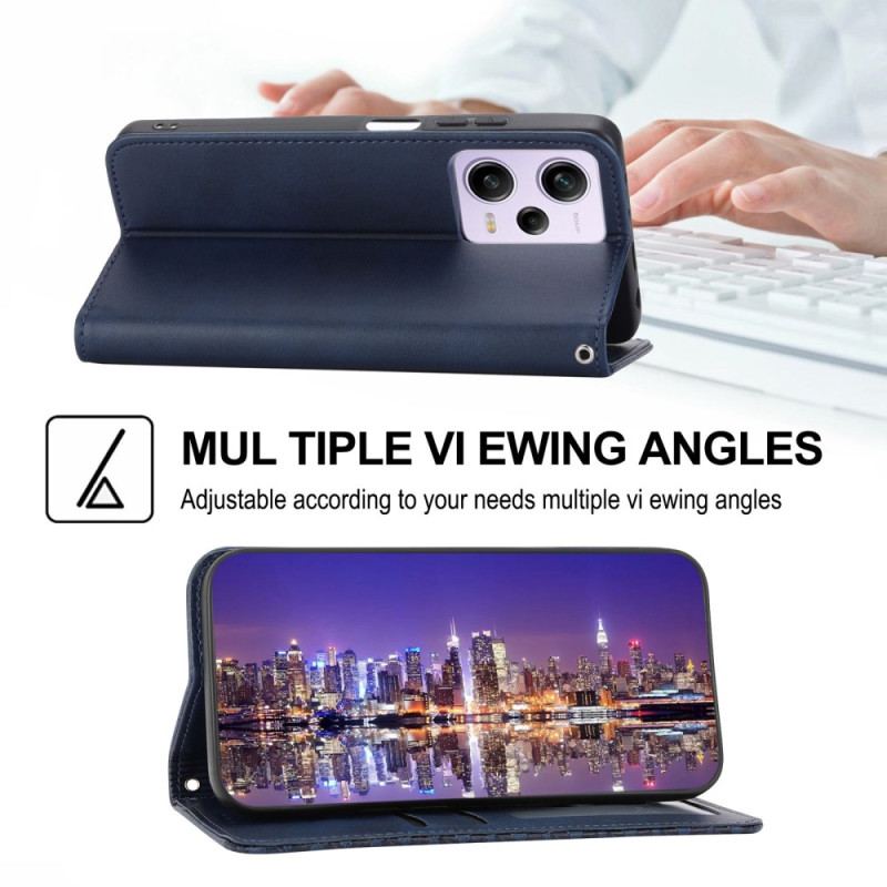 Capa De Celular Para Poco X5 Pro 5G Flip Estilo Couro Padrão 3d