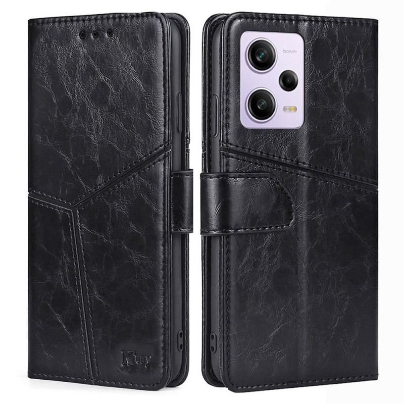 Capa De Couro Para Poco X5 Pro 5G Design Vintage