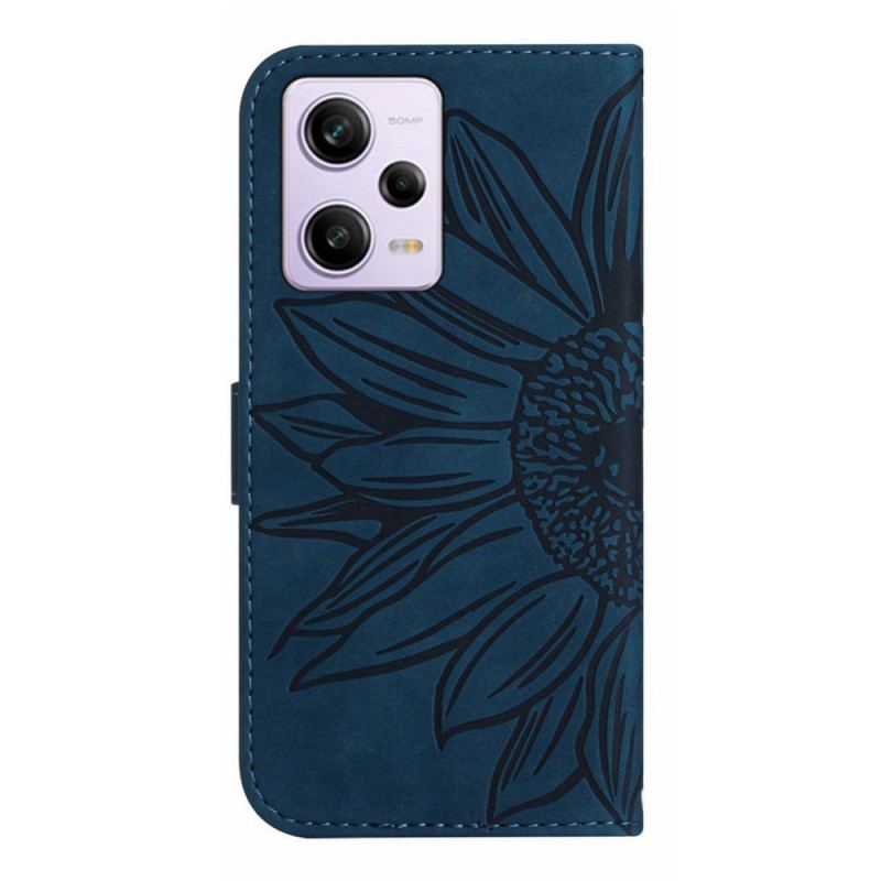 Capa Flip Para Poco X5 Pro 5G De Cordão Girassol Strappy