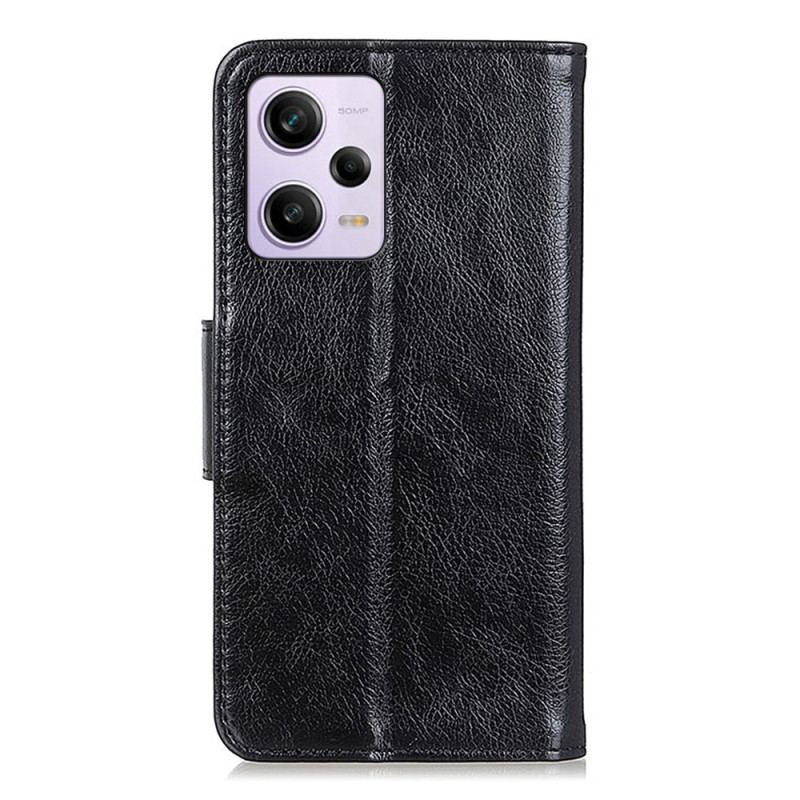 Capa Flip Para Poco X5 Pro 5G Couro Napa Rachado