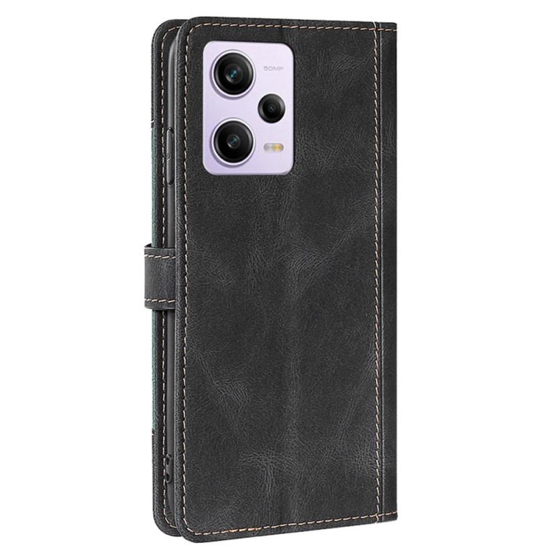 Capa Flip Para Poco X5 Pro 5G Floral Bicolor