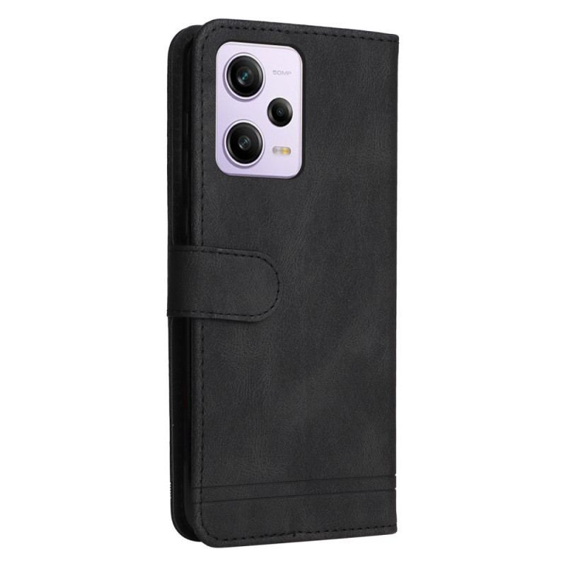 Capa Folio Para Poco X5 Pro 5G Estilo De Couro Com Rebite Decorativo