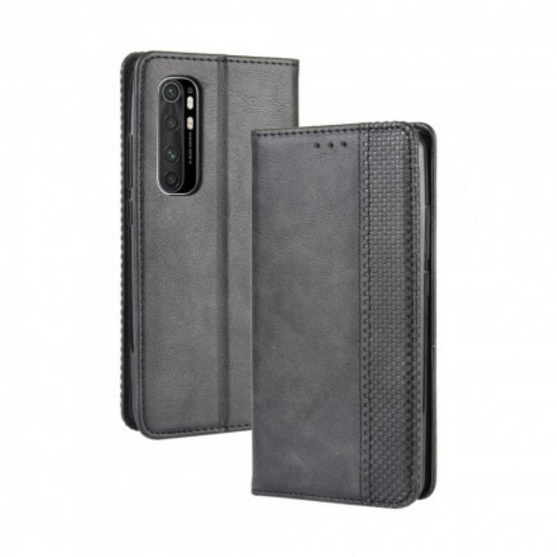 Capa De Celular Para Xiaomi Mi Note 10 Lite Flip Efeito Couro Vintage Estilizado