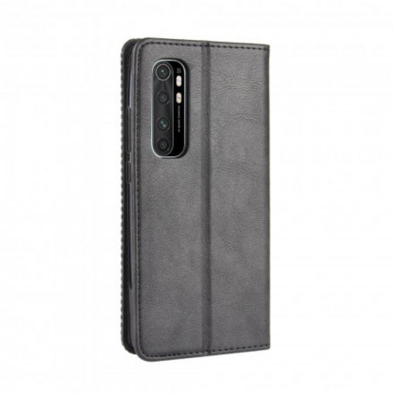 Capa De Celular Para Xiaomi Mi Note 10 Lite Flip Efeito Couro Vintage Estilizado