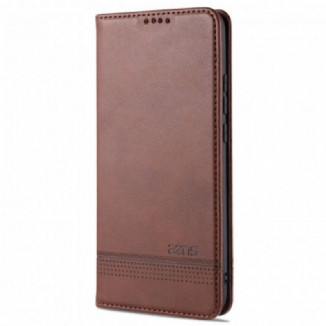 Capa De Celular Para Xiaomi Mi Note 10 Lite Flip Estilo De Couro Azns