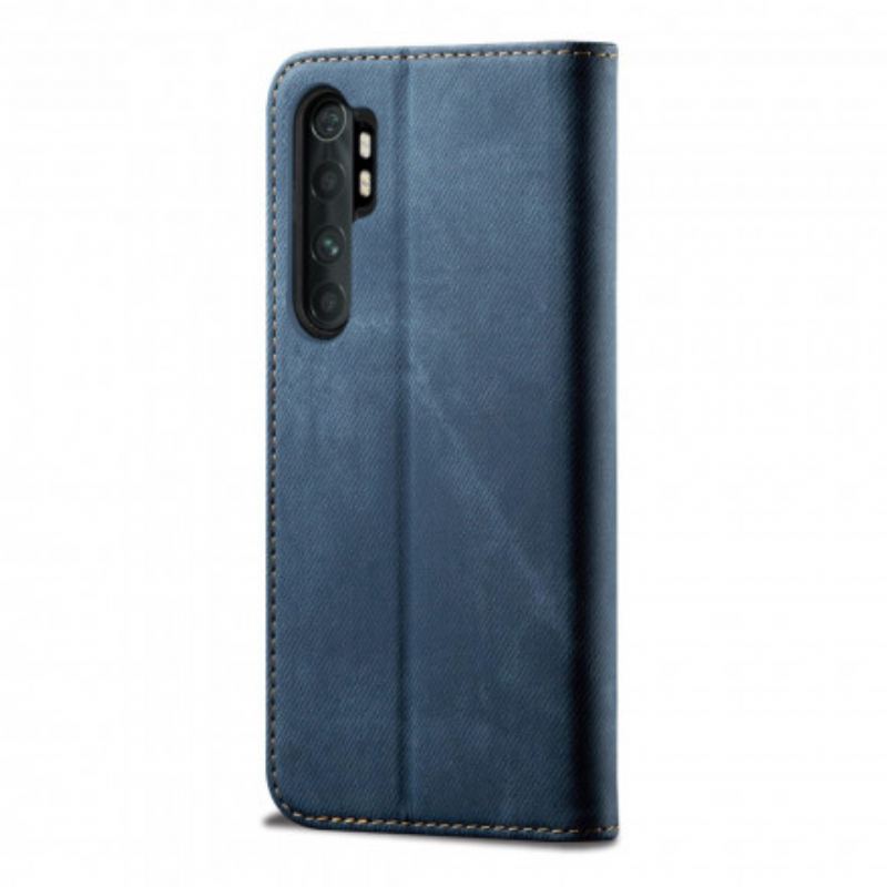 Capa De Celular Para Xiaomi Mi Note 10 Lite Flip Tecido Jeans