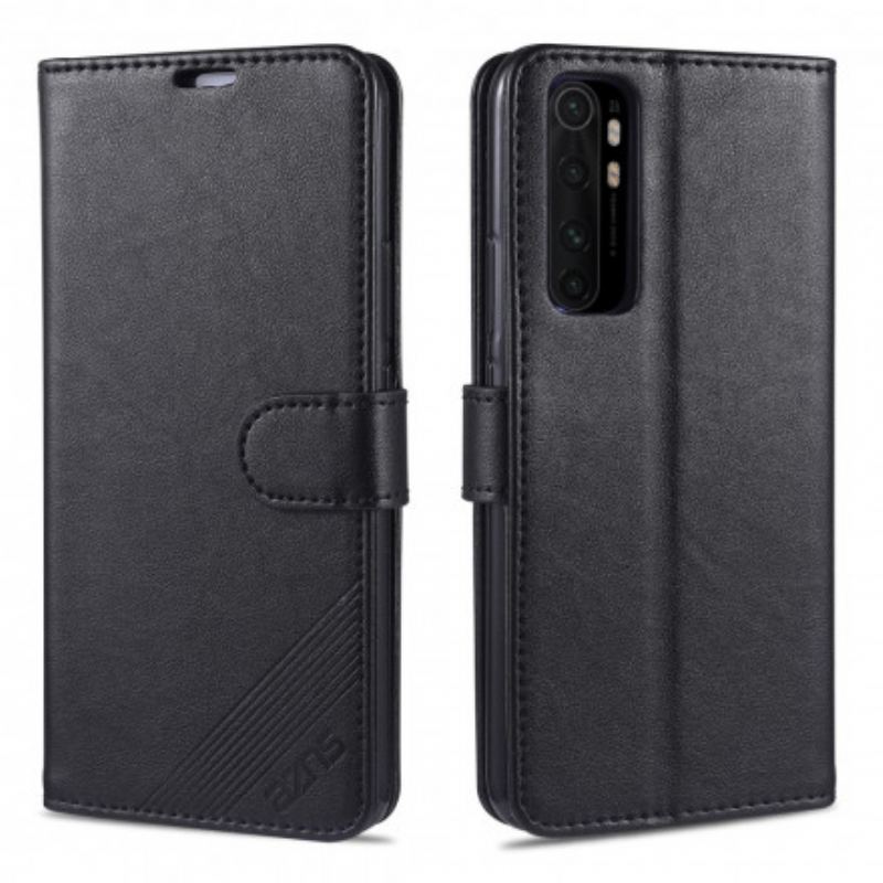 Capa De Couro Para Xiaomi Mi Note 10 Lite Couro Sintético Azns