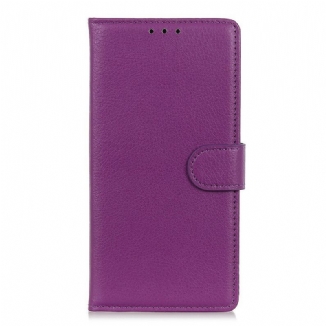 Capa Em Pele Para Xiaomi Mi Note 10 Lite Couro Falso Tradicional