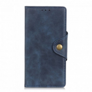 Capa Flip Para Xiaomi Mi Note 10 Lite Botão De Couro Falso