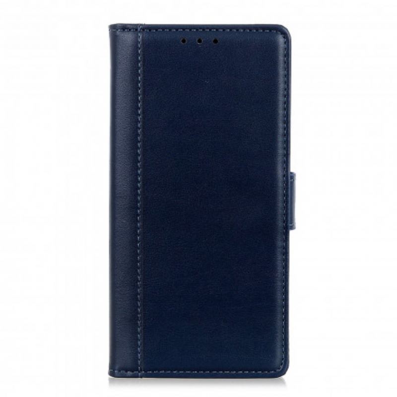 Capa Flip Para Xiaomi Mi Note 10 Lite Versão Couro Rachado