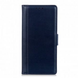 Capa Flip Para Xiaomi Mi Note 10 Lite Versão Couro Rachado