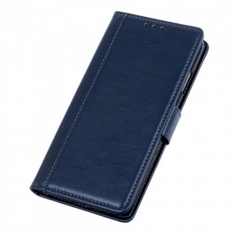 Capa Flip Para Xiaomi Mi Note 10 Lite Versão Couro Rachado