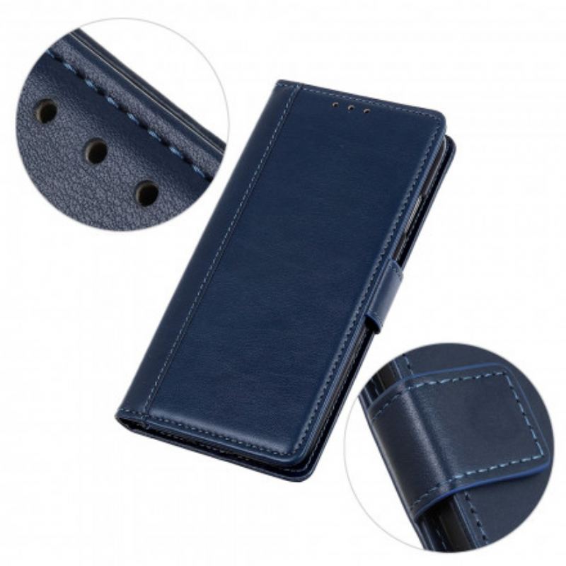 Capa Flip Para Xiaomi Mi Note 10 Lite Versão Couro Rachado