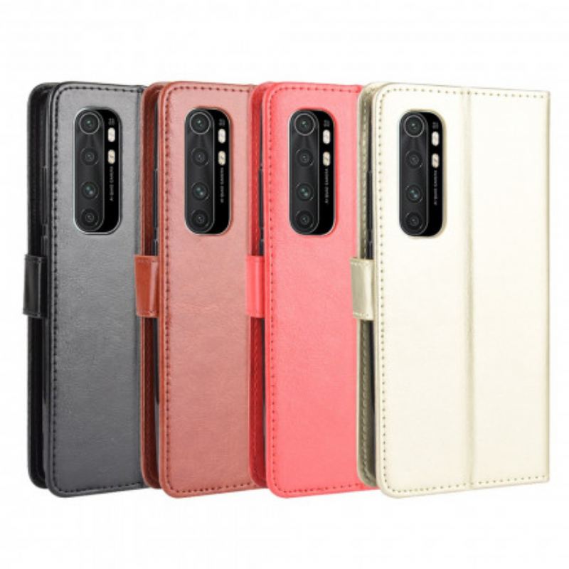 Capa Folio Para Xiaomi Mi Note 10 Lite Couro Falso Chamativo