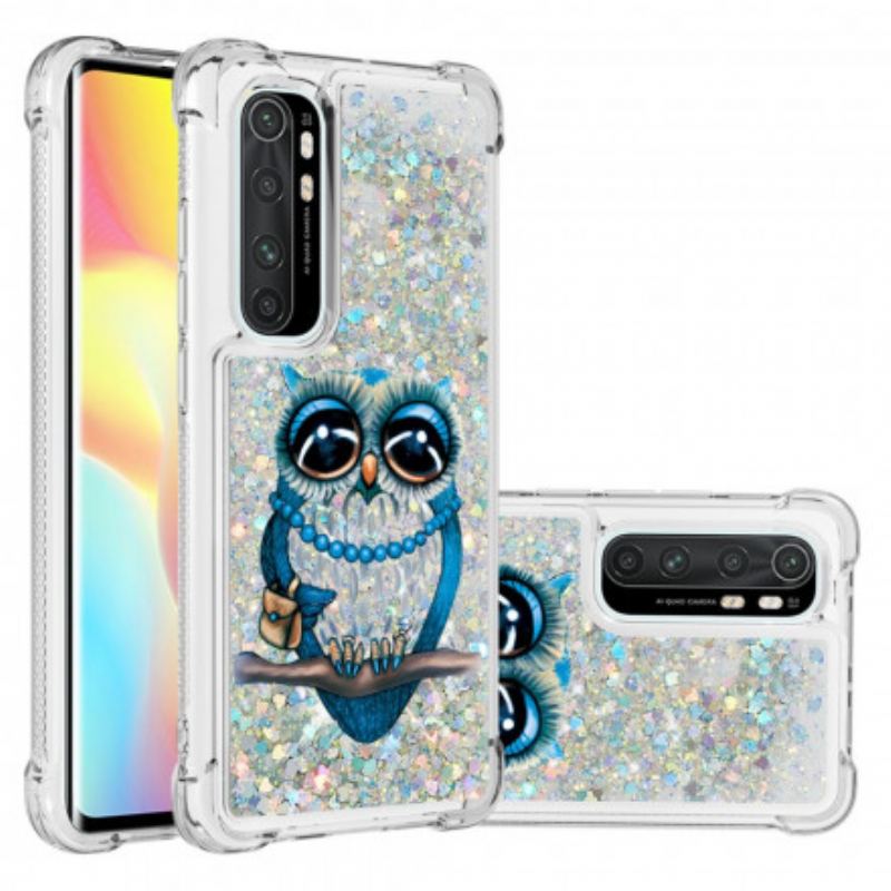 Capa Para Xiaomi Mi Note 10 Lite Lantejoulas Miss Coruja