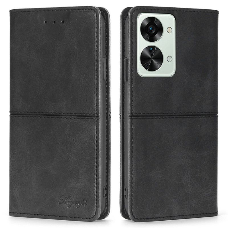 Capa De Celular Para OnePlus Nord 2T 5G Flip Costuras