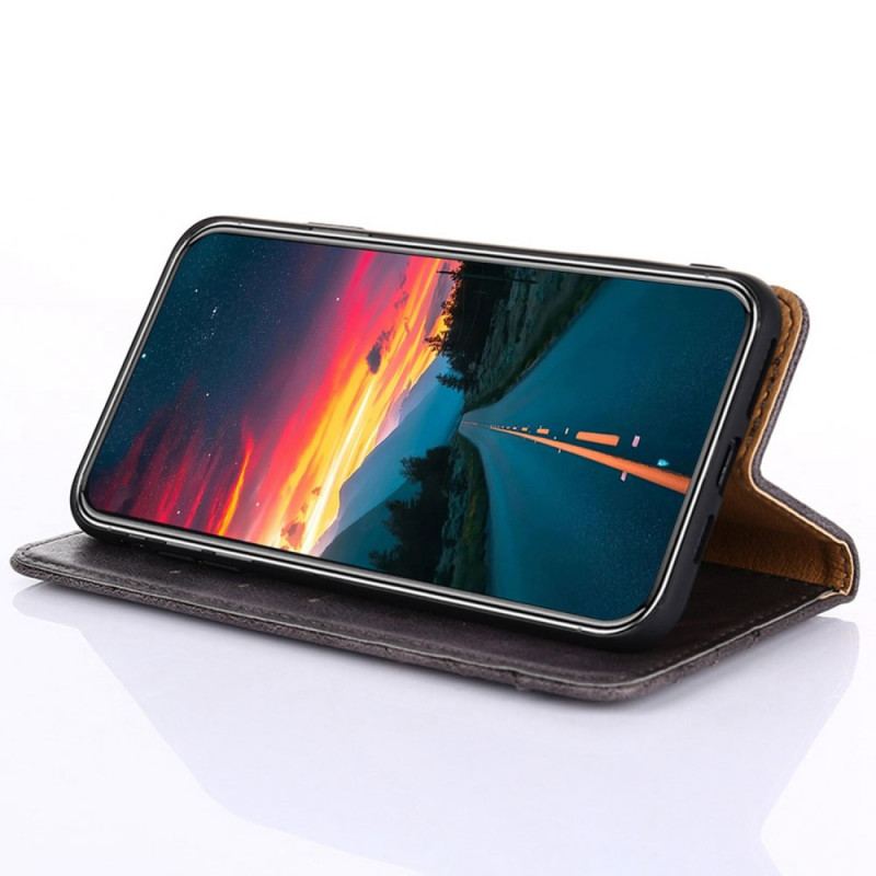 Capa De Celular Para OnePlus Nord 2T 5G Flip Couro Sintético Com Rebite Decorativo