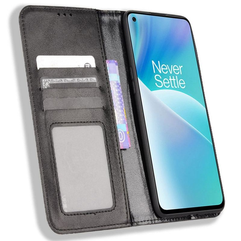 Capa De Celular Para OnePlus Nord 2T 5G Flip Estilo De Couro Estilizado