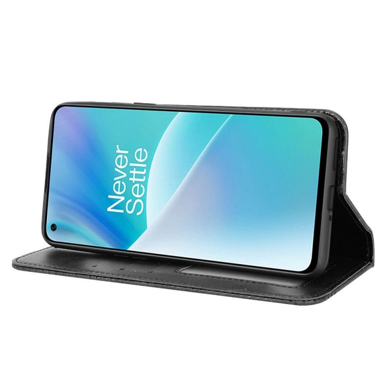 Capa De Celular Para OnePlus Nord 2T 5G Flip Estilo De Couro Estilizado