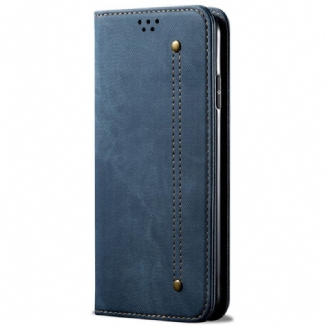 Capa De Celular Para OnePlus Nord 2T 5G Flip Tecido Jeans