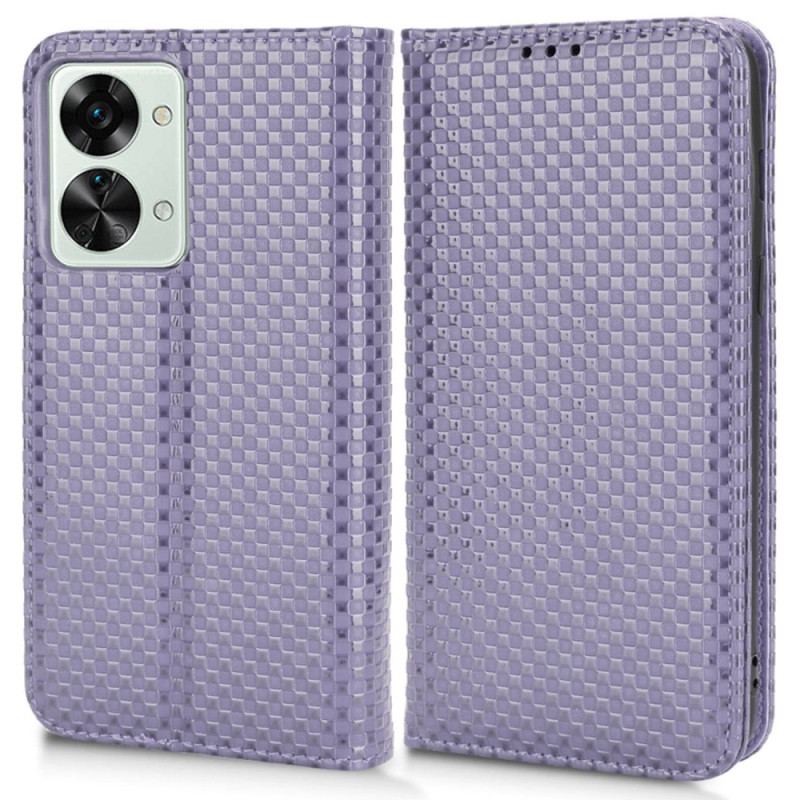 Capa De Celular Para OnePlus Nord 2T 5G Flip Textura De Grade