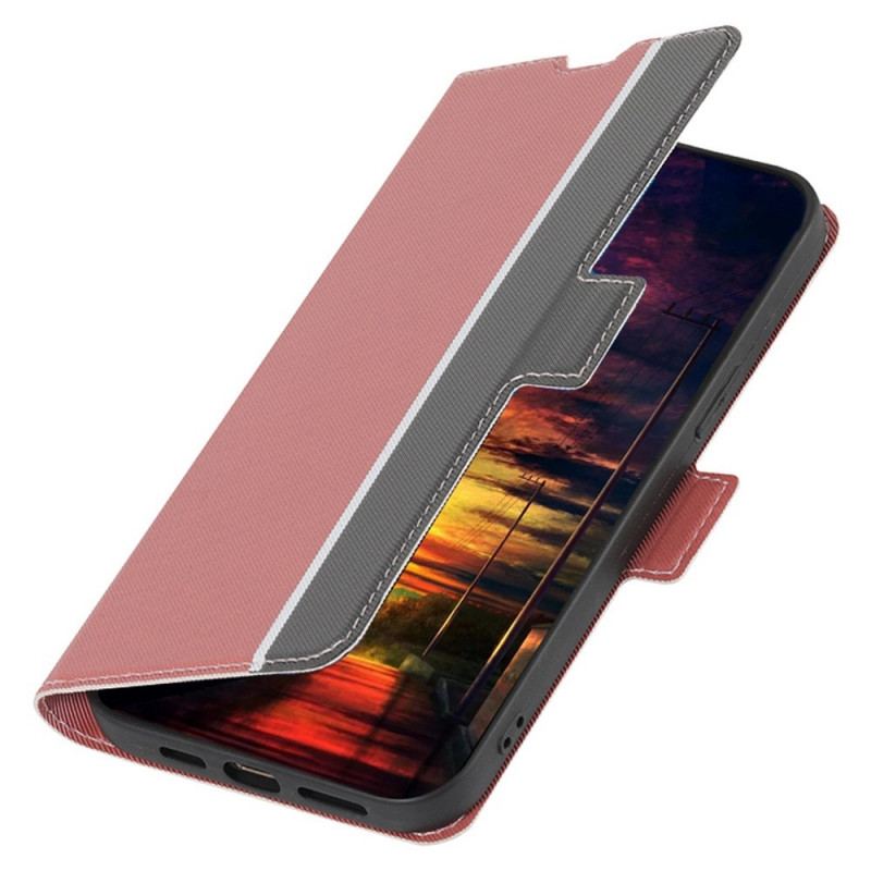 Capa De Couro Para OnePlus Nord 2T 5G Estilo De Couro De Dois Tons