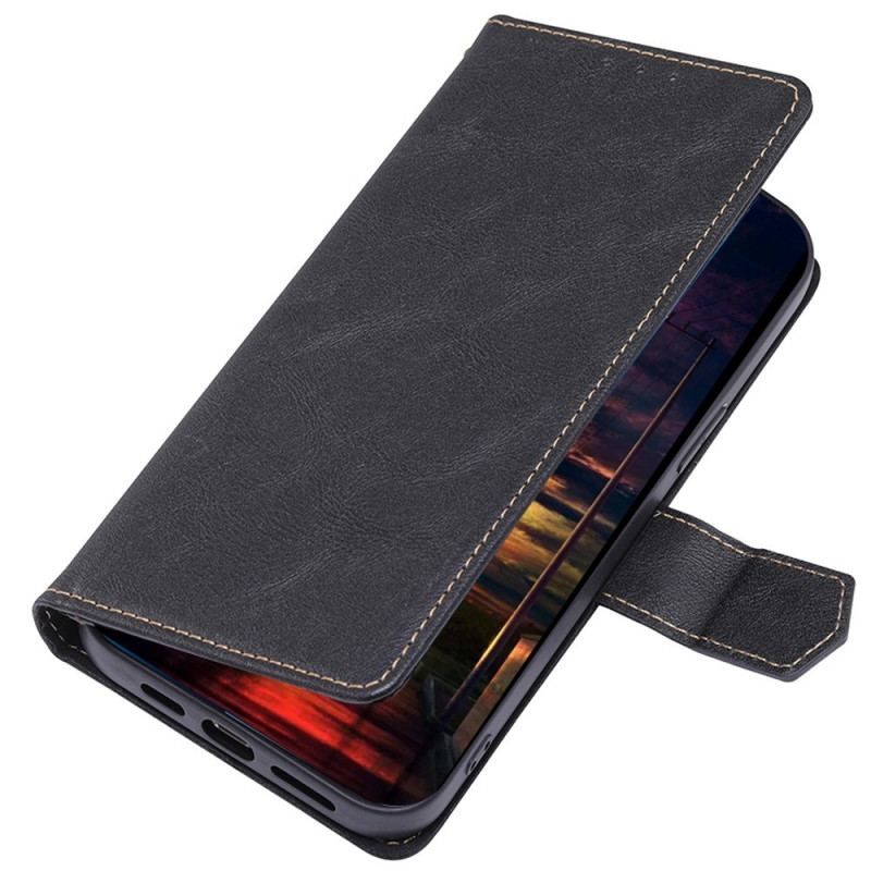 Capa Em Pele Para OnePlus Nord 2T 5G Efeito Couro Rfid