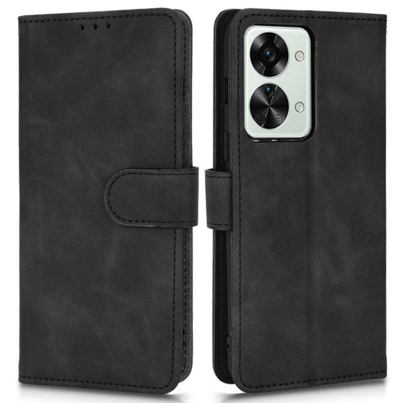 Capa Flip Para OnePlus Nord 2T 5G De Cordão Imitação De Couro Com Alça