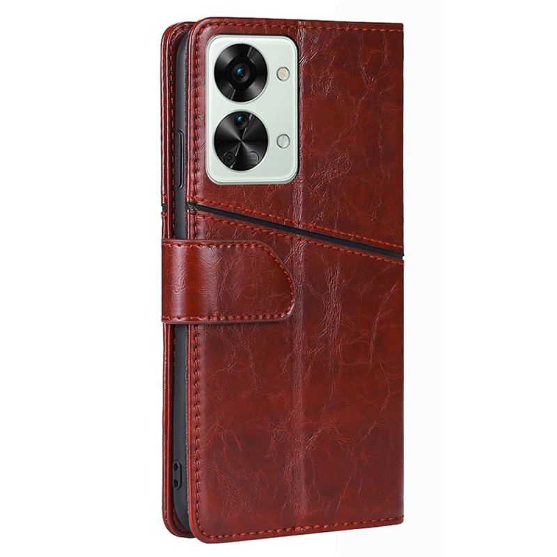 Capa Flip Para OnePlus Nord 2T 5G Costuras Expostas