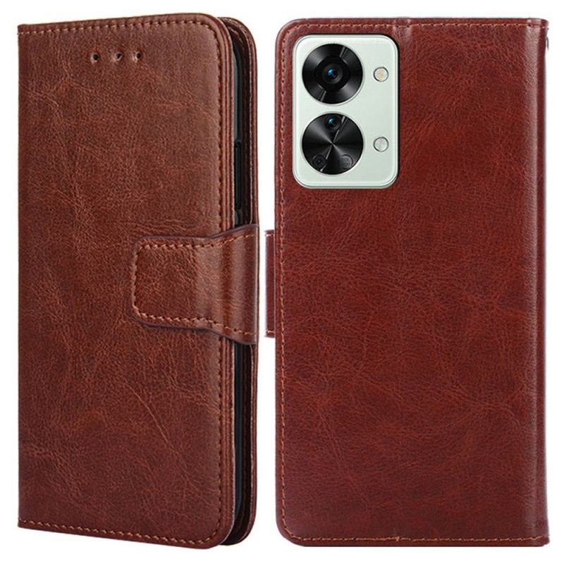 Capa Flip Para OnePlus Nord 2T 5G Couro Falso Vintage