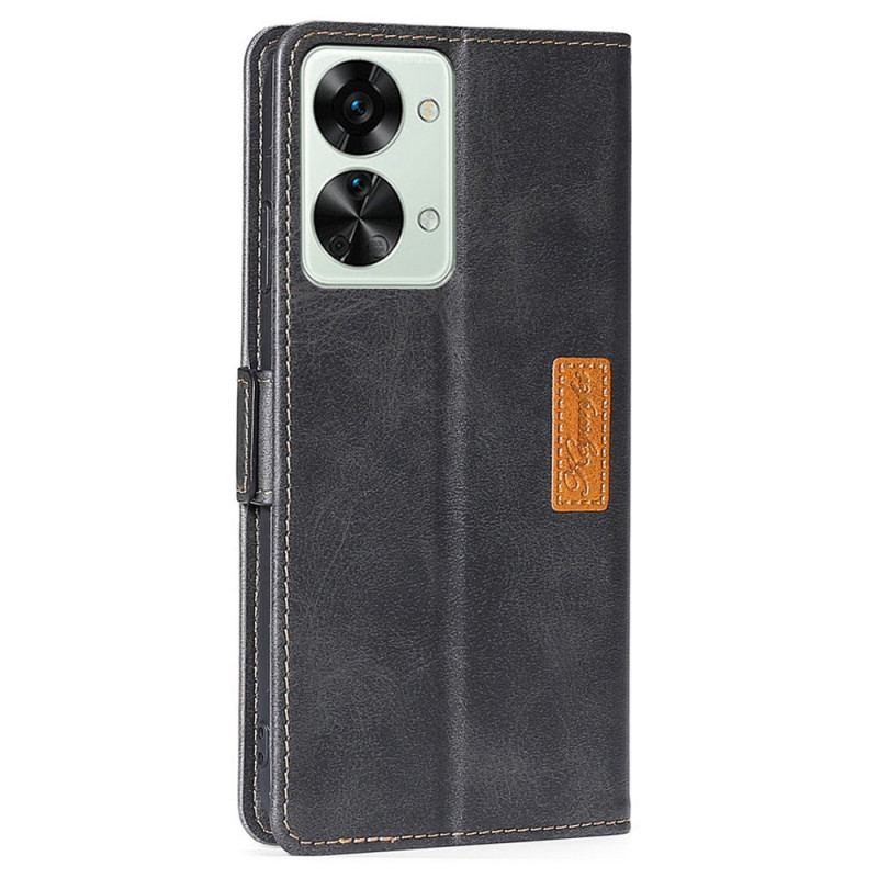 Capa Flip Para OnePlus Nord 2T 5G Dois Tons