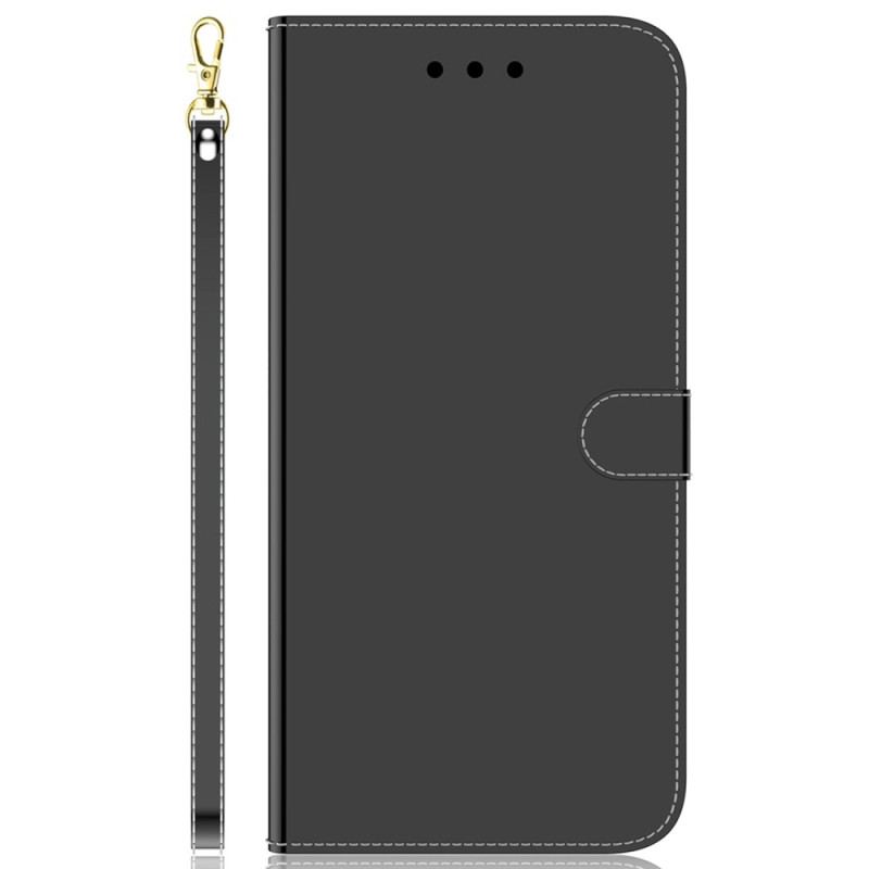 Capa Flip Para OnePlus Nord 2T 5G Efeito De Espelho De Couro Falso