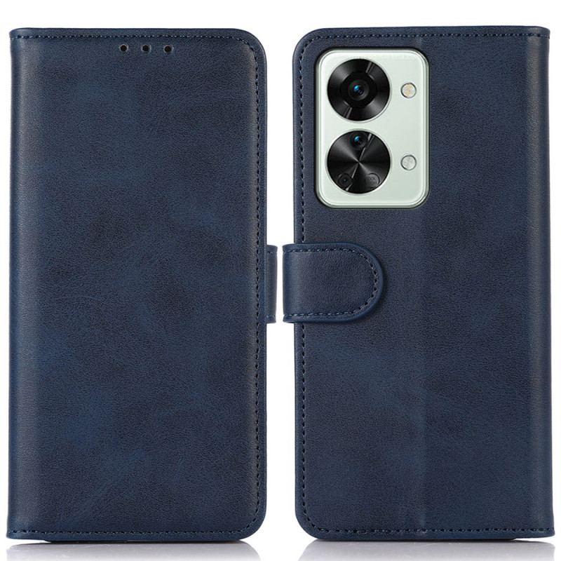 Capa Flip Para OnePlus Nord 2T 5G Estilo Clássico De Couro