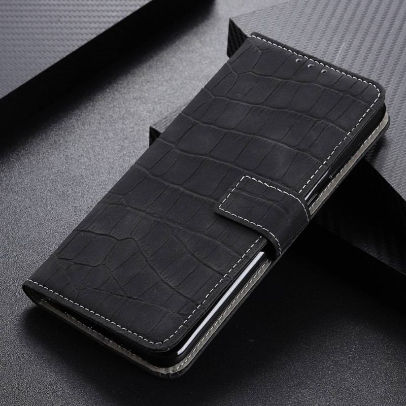 Capa Flip Para OnePlus Nord 2T 5G Estilo De Pele De Crocodilo