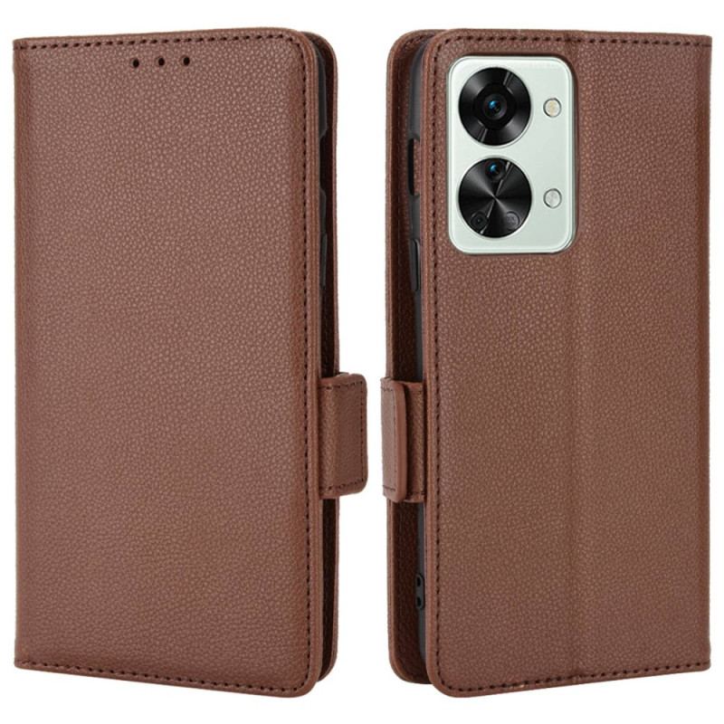 Capa Flip Para OnePlus Nord 2T 5G Textura Lichia