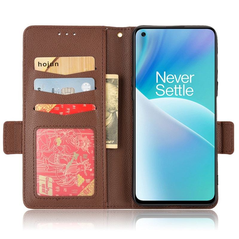 Capa Flip Para OnePlus Nord 2T 5G Textura Lichia