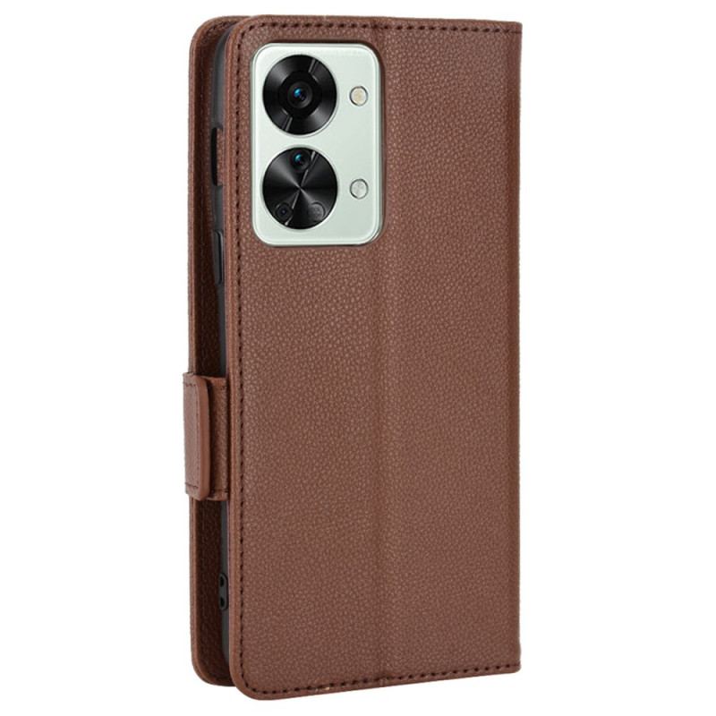 Capa Flip Para OnePlus Nord 2T 5G Textura Lichia