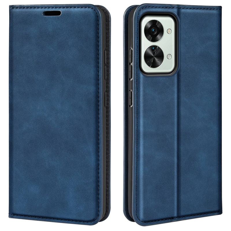 Capa Flip Para OnePlus Nord 2T 5G Toque De Pele