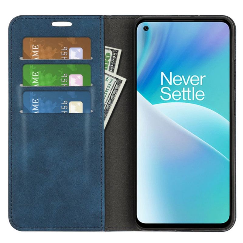 Capa Flip Para OnePlus Nord 2T 5G Toque De Pele