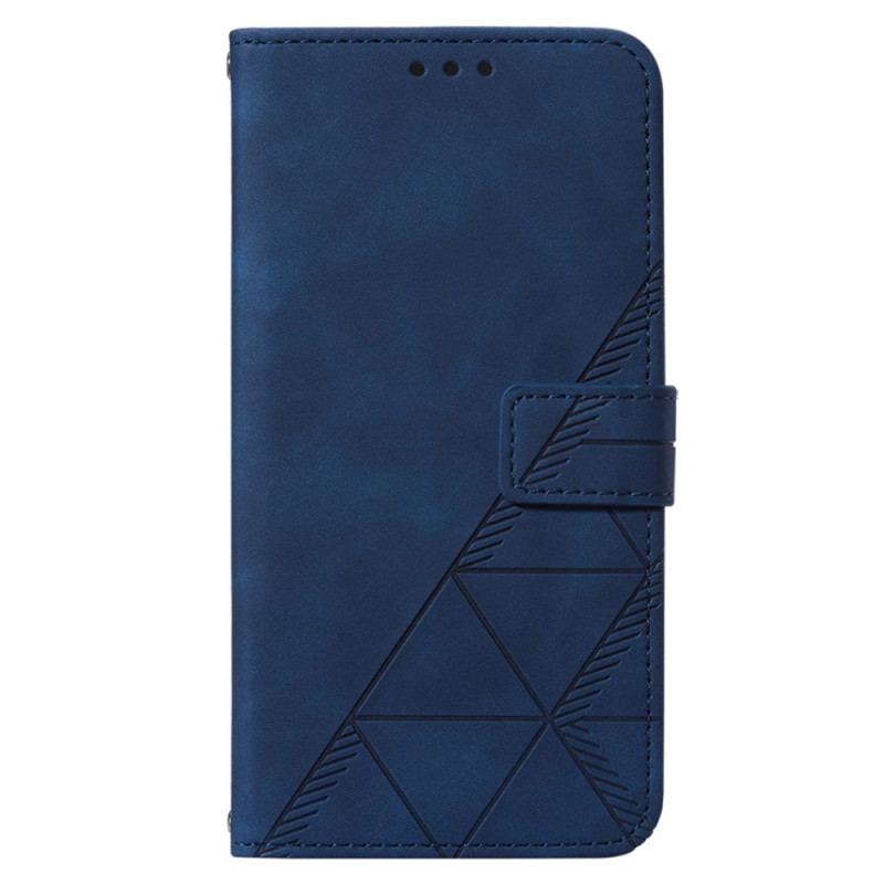 Capa Flip Para OnePlus Nord 2T 5G Triângulos Com Cordão