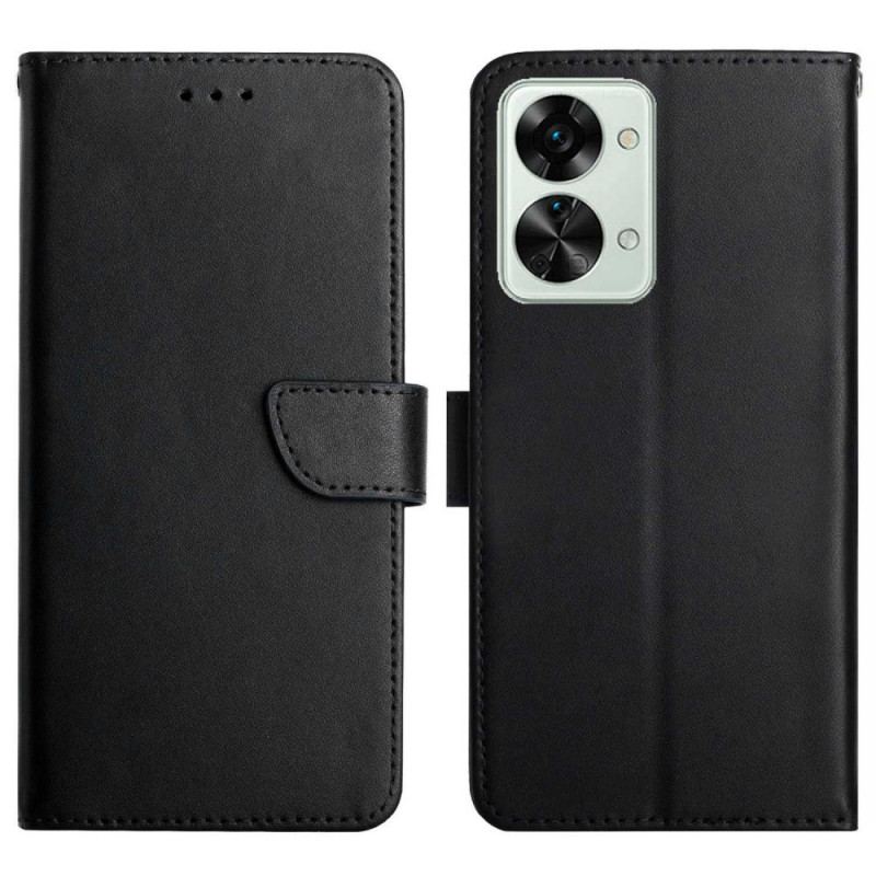 Capa Folio Para OnePlus Nord 2T 5G Couro Napa Genuíno