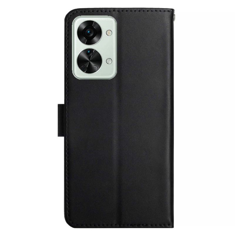 Capa Folio Para OnePlus Nord 2T 5G Couro Napa Genuíno