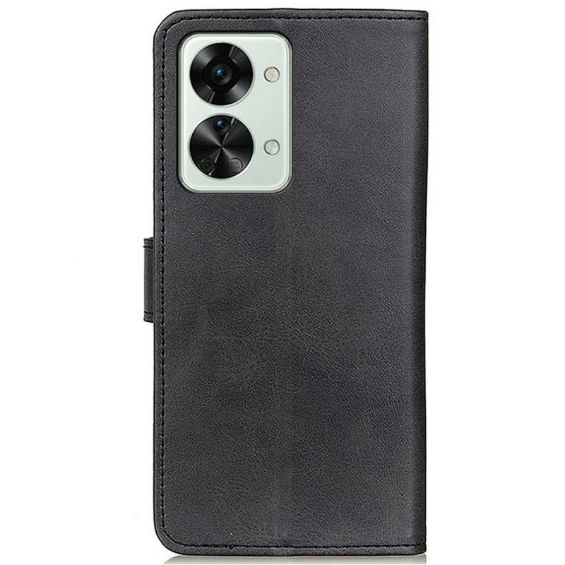 Capa Folio Para OnePlus Nord 2T 5G Couro Sintético Fosco