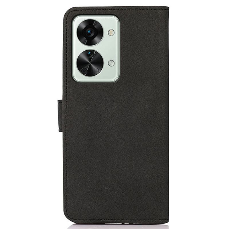 Capa Folio Para OnePlus Nord 2T 5G Couro Sintético Vintage Khazneh