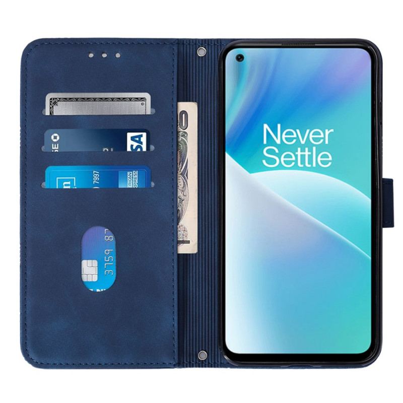 Capa Folio Para OnePlus Nord 2T 5G Triângulos De Ombro