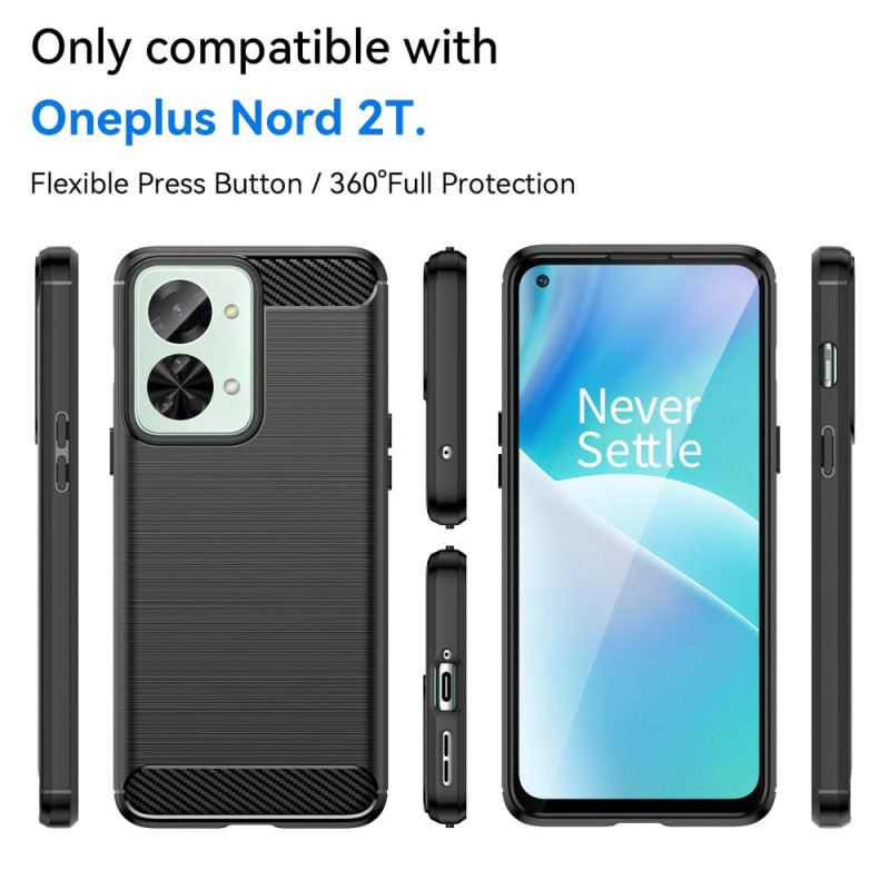 Capa Para OnePlus Nord 2T 5G Baixo Carbono Escovado