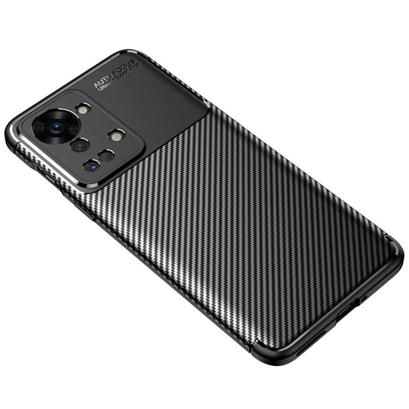 Capa Para OnePlus Nord 2T 5G Fibra De Carbono Flexível