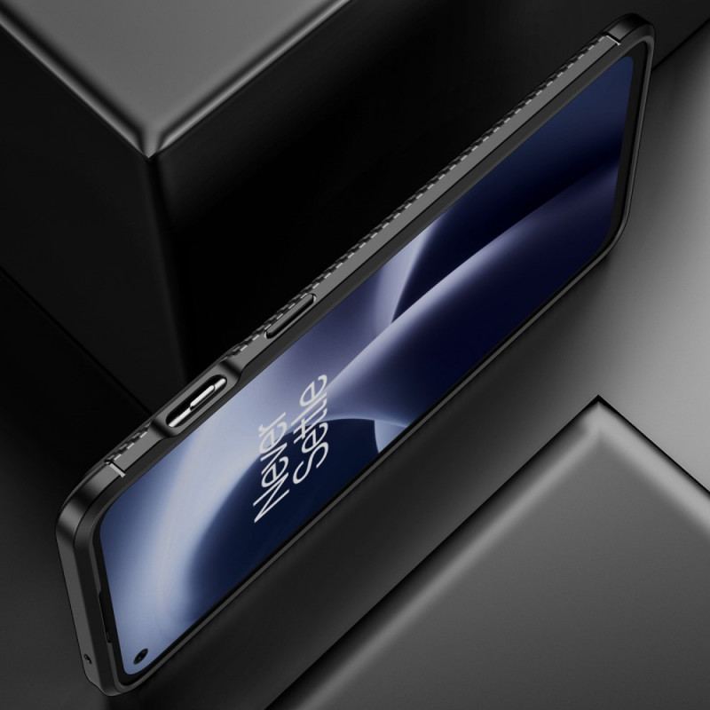 Capa Para OnePlus Nord 2T 5G Fibra De Carbono Flexível