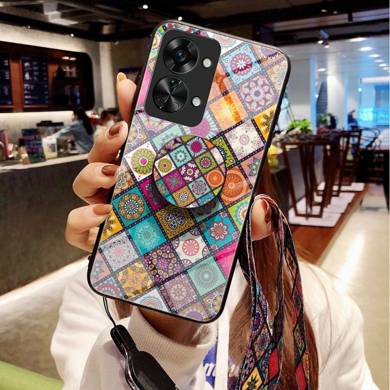 Capa Para OnePlus Nord 2T 5G Suporte Magnético Patchwork