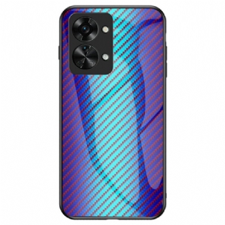 Capa Para OnePlus Nord 2T 5G Vidro Temperado De Fibra De Carbono